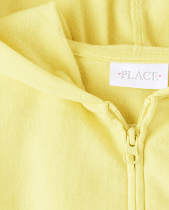 Girls Graphic Fleece Zip Up Hoodie