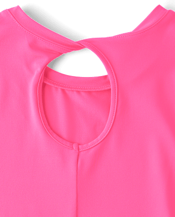 Girls Quick Dry Twist Back Boxy Top