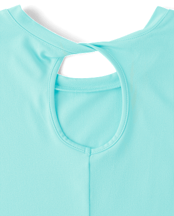 Girls Quick Dry Twist Back Boxy Top