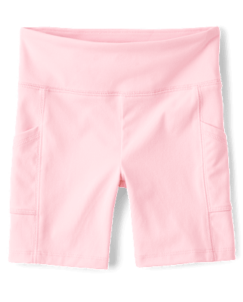 Short cycliste taille haute à séchage rapide pour fille