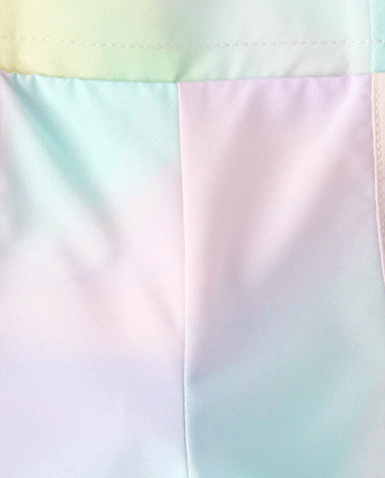 Short doublé en marbre arc-en-ciel à séchage rapide pour fille