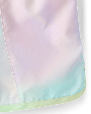 Short doublé en marbre arc-en-ciel à séchage rapide pour fille