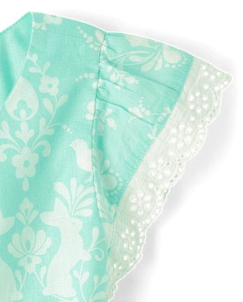 Girls Print Ruffle Dress