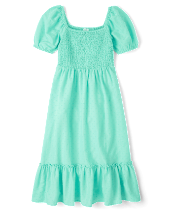 Womens Mommy And Me Smocked Tiered Dress