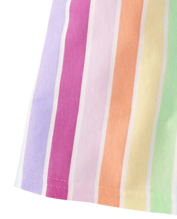 Robe débardeur à rayures arc-en-ciel pour filles