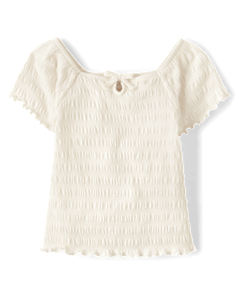 Keyhole smocked top online