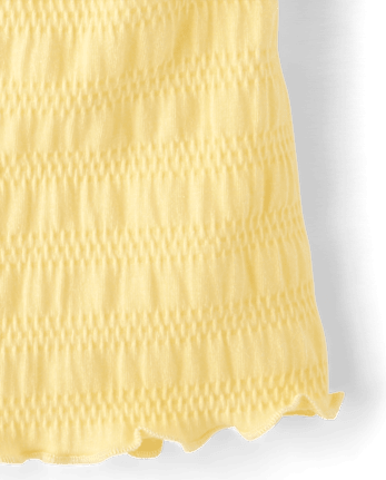 Haut à smocks et encolure en V pour fille