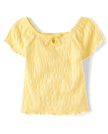 Haut à smocks et trou de serrure pour fille
