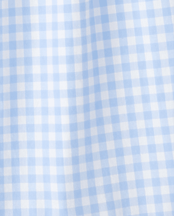 Robe à volants en popeline vichy à carreaux pour femme et fille