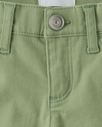 Girls Roll Cuff Twill Skimmer Shorts