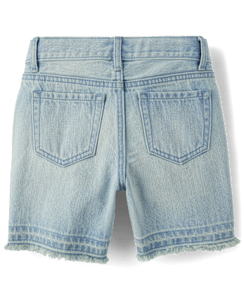 Girls Denim Midi Shorts