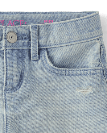 Short midi en jean pour fille
