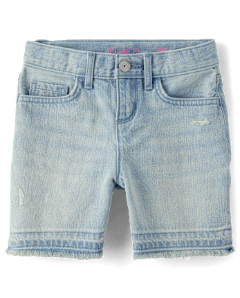 Girls Denim Midi Shorts