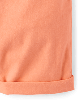 Girls Roll Cuff Twill Skimmer Shorts 4-Pack