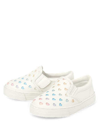 tout-petit, fille Perforated Scintillant Heart à enfiler Espadrilles
