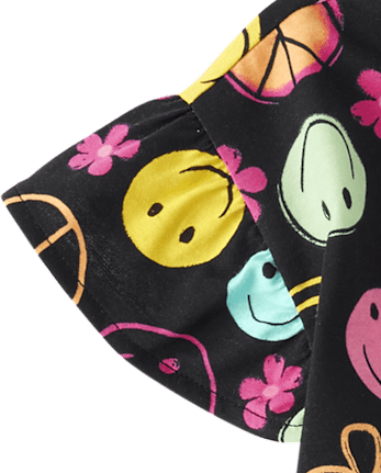 Girls Print Flutter Top