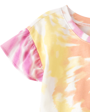 Haut imprimé à volants pour filles