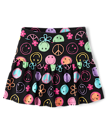 Girls Print Tiered Skort