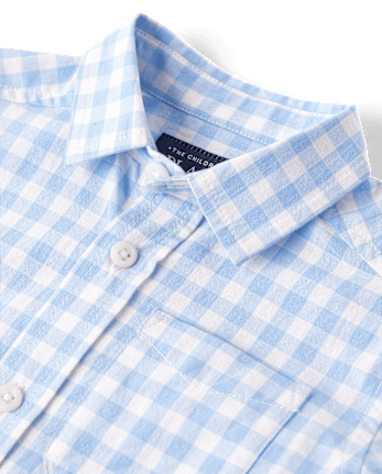 Baby And Toddler Boys Dad And Me Gingham Poplin Button Up Shirt