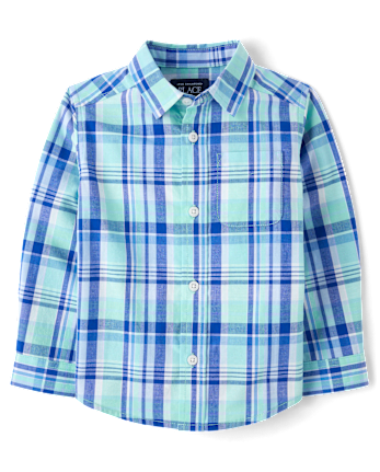 Baby And Toddler Boys Dad And Me Plaid Poplin Button Up Shirt