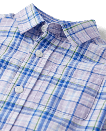 Baby And Toddler Boys Dad And Me Plaid Poplin Button Up Shirt
