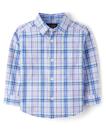 Baby And Toddler Boys Dad And Me Plaid Poplin Button Up Shirt