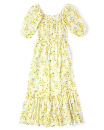 Womens Mommy And Me Floral Midi Tiered Dress
