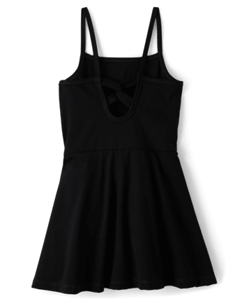 Girls Quick Dry Cross Back Tennis Dress