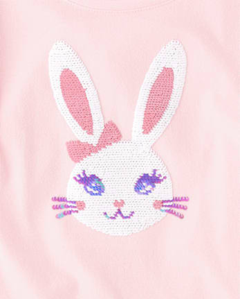 Girls Flip Sequin Bunny Top