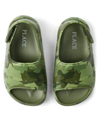 Toddler Boys Print Slides