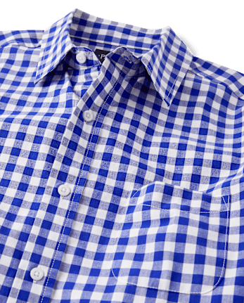 Mens Dad And Me Gingham Poplin Button Up Shirt