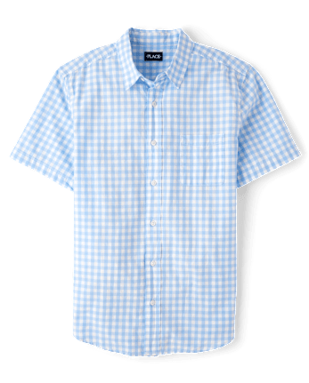Mens Dad And Me Gingham Poplin Button Up Shirt