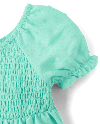 Baby Girls Mommy And Me Smocked Ruffle Dress