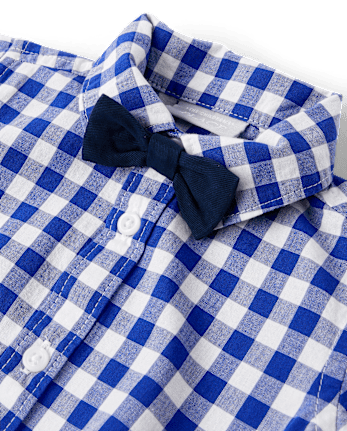 Baby Boys Dad And Me Gingham Poplin 2-Piece Outfit Set