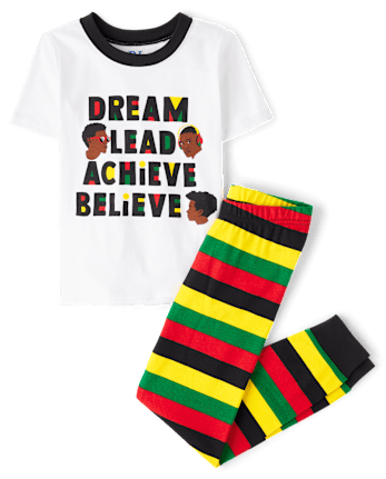Boys Matching Family Black History Snug Fit Cotton Pajamas