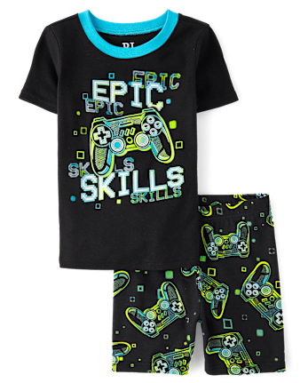 Boys Gamer Epic Skills Snug Fit Cotton Pajamas
