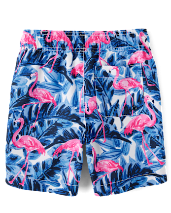 Boys Print Swim Trunks