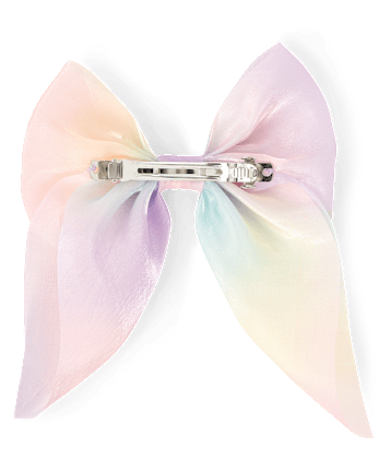 Girls Rainbow Bow Hair Clip 2-Pack