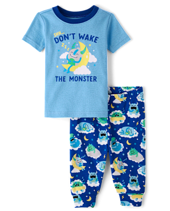 Baby And Toddler Boys Monster Snug Fit Cotton Pajamas