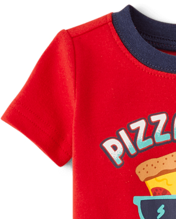 Baby And Toddler Boys Pizza Time Snug Fit Cotton Pajamas