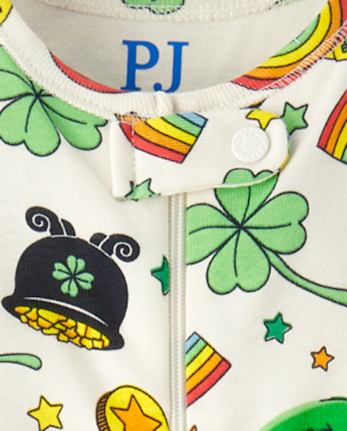 Baby And Toddler St. Patrick's Day Snug Fit Cotton Footed One Piece Pajamas