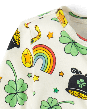 Baby And Toddler St. Patrick's Day Snug Fit Cotton Footed One Piece Pajamas