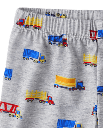 Toddler Boys Alphabet Vehicle 3-Piece Pajama Set