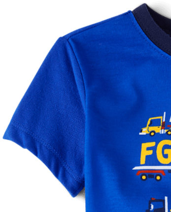 Toddler Boys Alphabet Vehicle 3-Piece Pajama Set