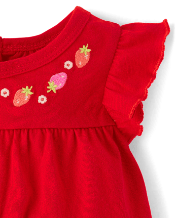 Baby Girls Strawberry Romper 2-Pack