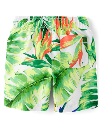 Boys Print Swim Trunks