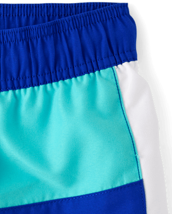 Boys Colorblock Swim Trunks