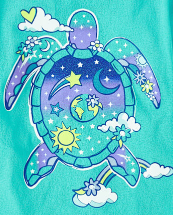 Girls Space Turtle Graphic Tee