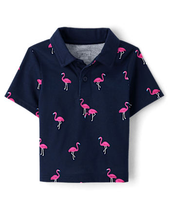 Baby And Toddler Boys Flamingo Polo