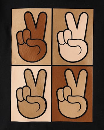 Baby And Toddler Boys Peace Sign Graphic Tee